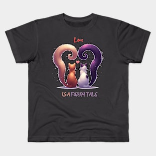 love is a furry tale Kids T-Shirt